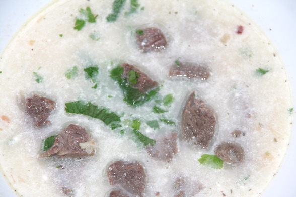 Осетинский суп лывжа со специями