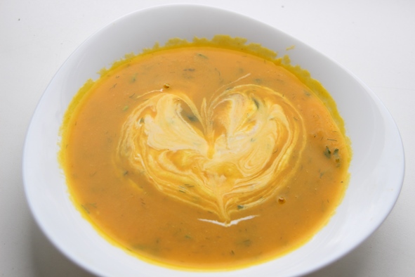 Крем суп из тыквы и картофеля со специями 
